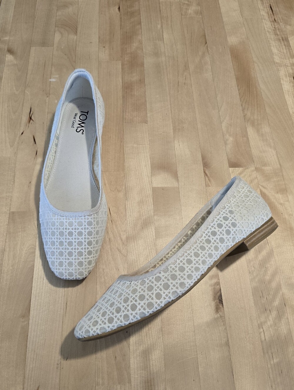 TOMS Briella Flats White Lace Size 8.5